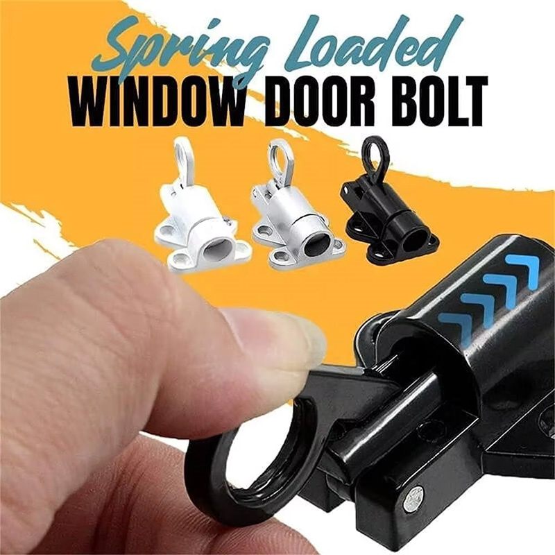 Spring door lock mechanism