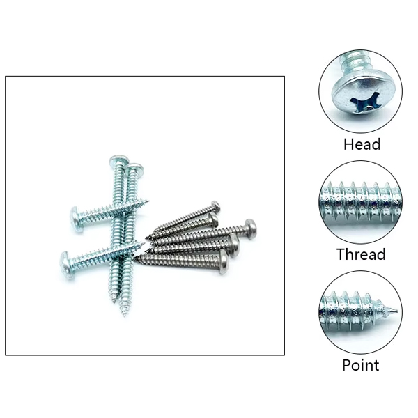 Self-tapping metal screws